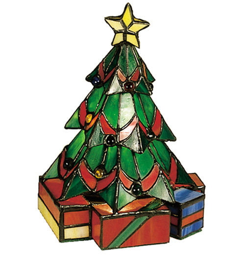 Stained Glass Christmas Tree Lamp
 MEYDA TIFFANY Stained Glass Lighted CHRISTMAS TREE Lamp