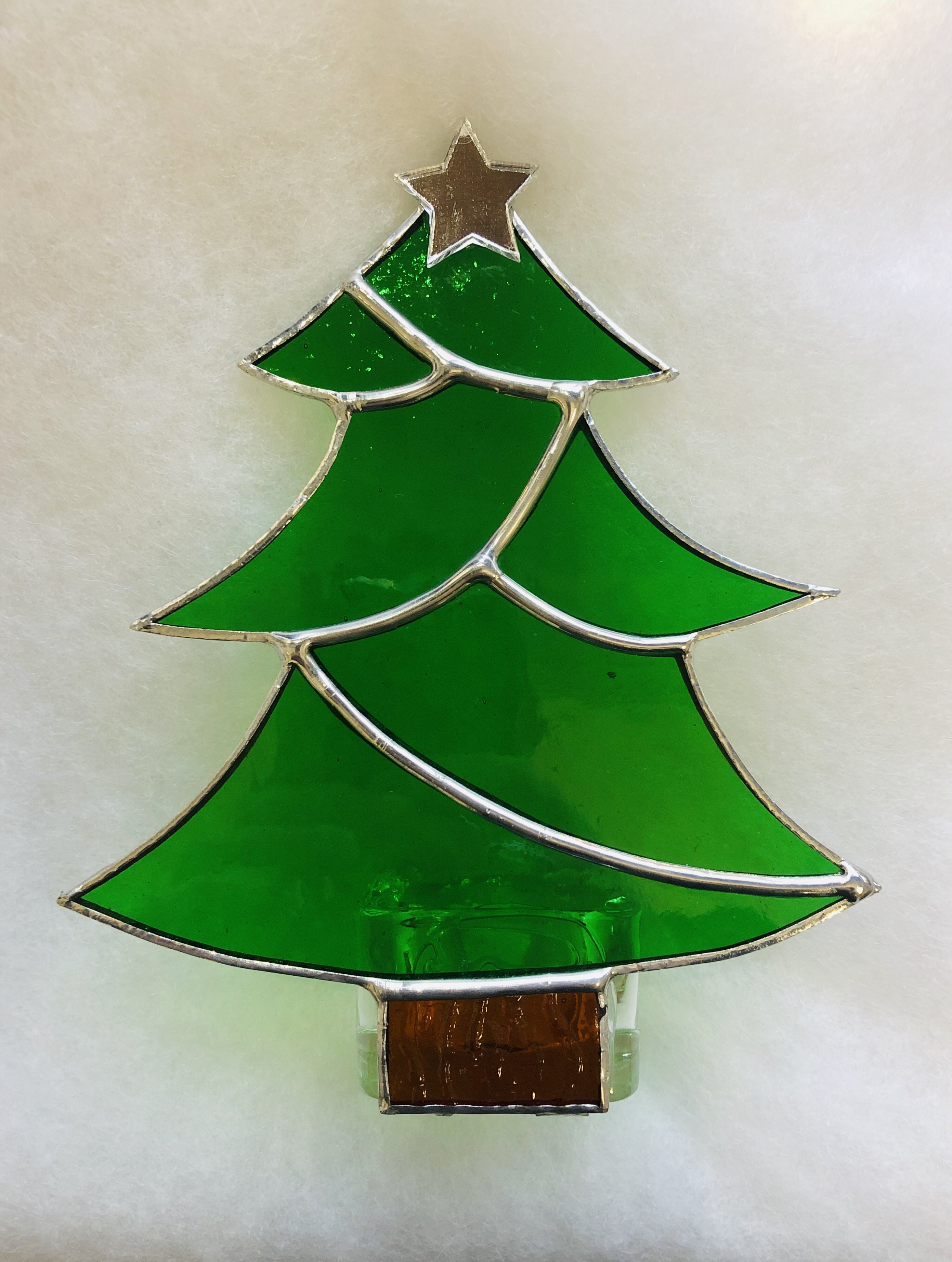 Stained Glass Christmas Tree Lamp
 Christmas Tree Stained Glass Tea Light Holder – White Cart