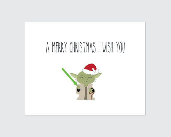 Star Wars Christmas Quotes
 Star Wars Christmas Card Printable Yoda by