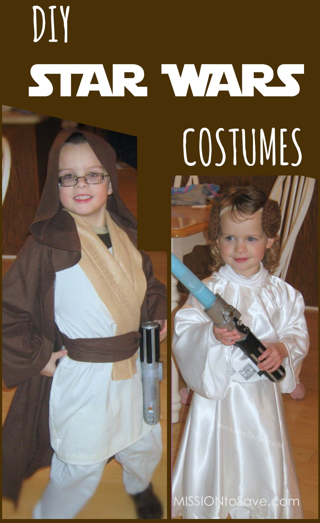 Star Wars DIY Costumes
 DIY Star Wars Costumes Jedi and Princess Leia Mission