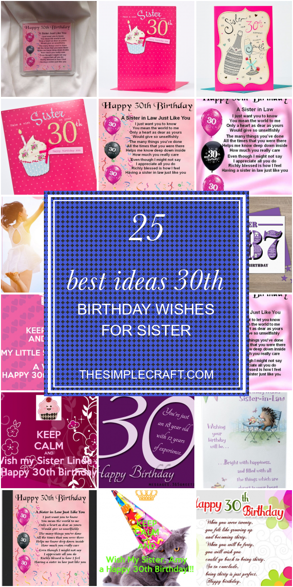 25 Best Ideas 30th Birthday Wishes for Sister - Home Inspiration and ...