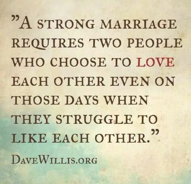 Strong Marriage Quotes
 A strong marriage requires two people who choose to love