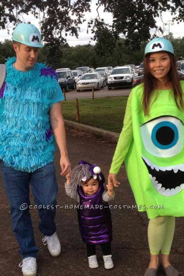 Sully Monsters Inc Costume DIY
 Cool DIY Monsters Inc Family Costume Sully Mike and Boo
