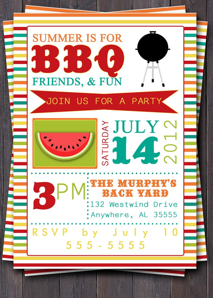 Summer Party Invitation Wording Ideas
 Best 25 Summer party invites ideas on Pinterest
