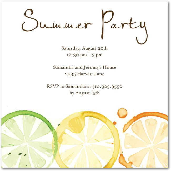 Summer Party Invitation Wording Ideas
 25 best ideas about Summer Party Invites on Pinterest