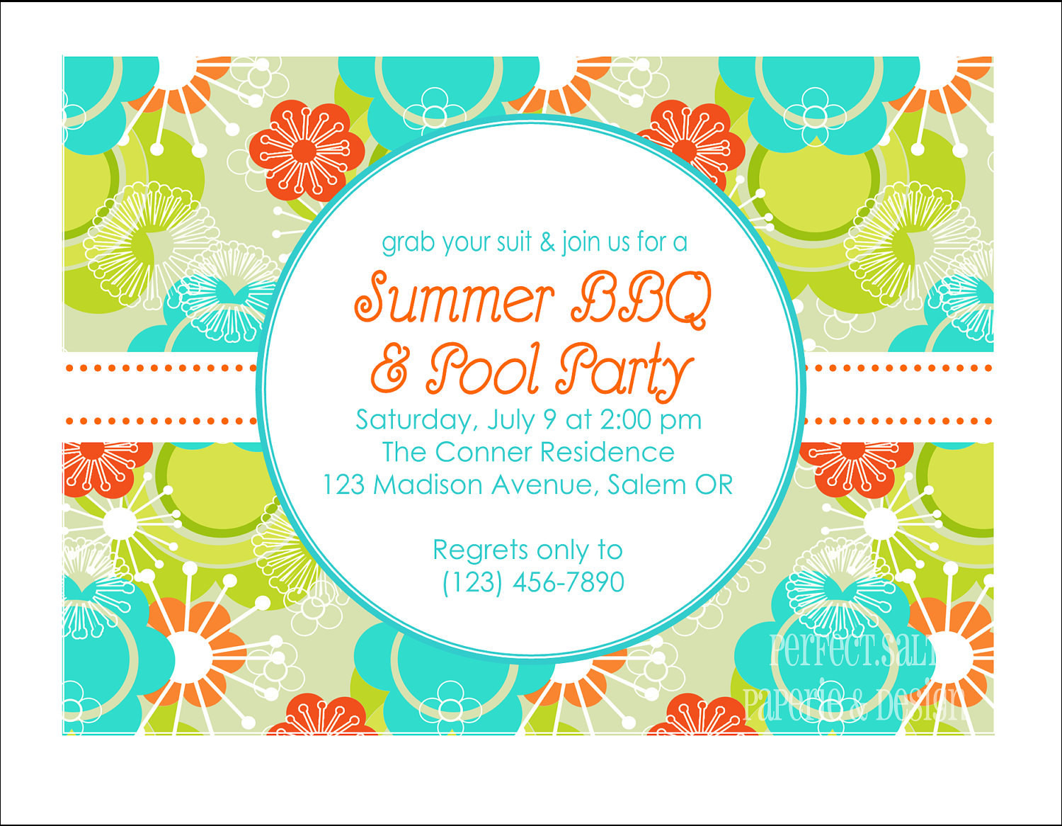 Summer Party Invitation Wording Ideas
 Printable Summer Party Invitation Pool Party by