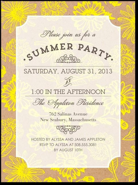 Summer Party Invitation Wording Ideas
 Best 25 Summer party invites ideas only on Pinterest