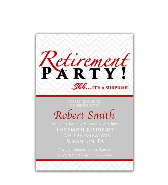 Surprise Retirement Party Ideas
 Surprise Retirement Party Invitation Farewell by