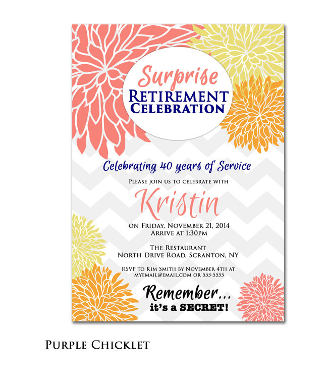Surprise Retirement Party Ideas
 Surprise Retirement Party Celebration Invitation by