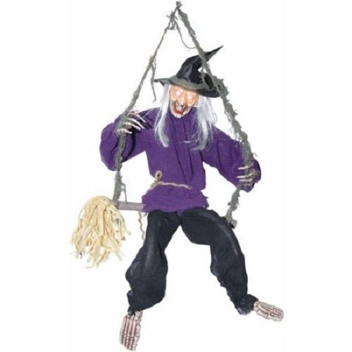 Swing Halloween Decoration
 SOUND ACTIVATED WITCH ON A SWING SCARY HALLOWEEN