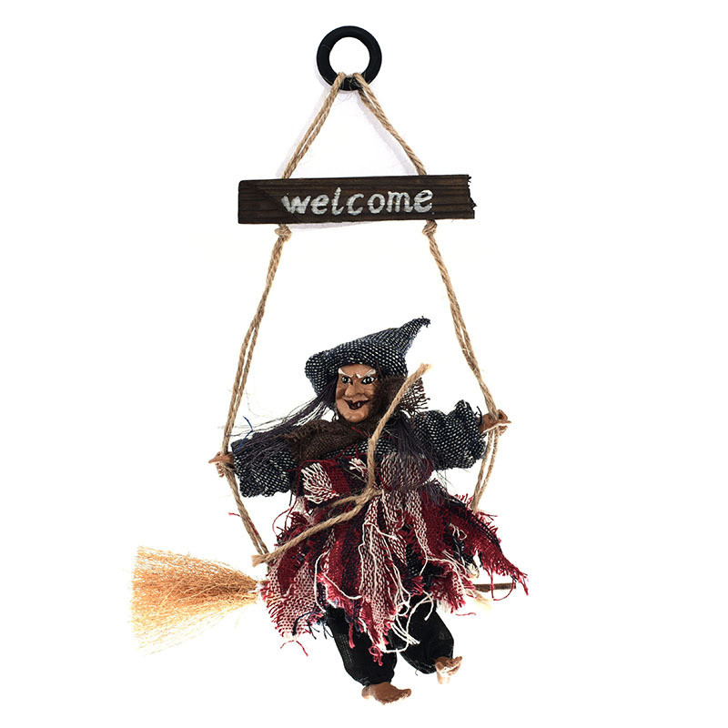 Swing Halloween Decoration
 Halloween Witch Hanging Wel e Sign Pendent Bar Party