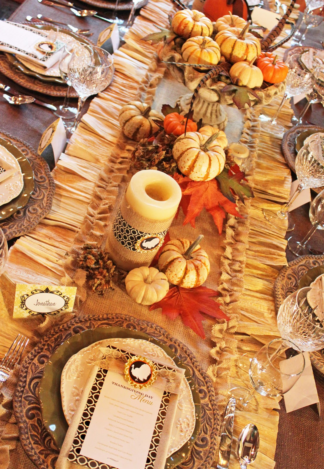 Table Decorations For Thanksgiving
 Amanda s Parties To Go Thanksgiving Dinner Tablescape