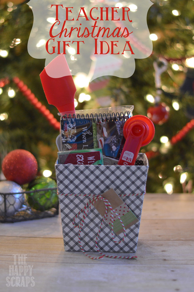 Teacher Gift Ideas For Christmas
 Teacher Christmas Gift Idea The Happy Scraps