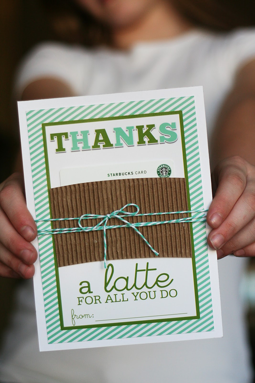 Thank You Gift Card Ideas
 Printable Thanks "a latte" Gift Card Holder Teacher
