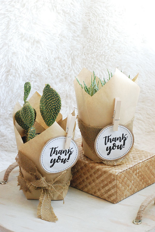 Thank You Wedding Gift Ideas
 Succulent Thank You Gift Idea With Free Printable Tag