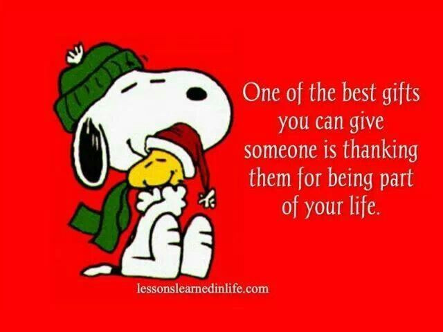 Thankful Christmas Quotes
 Thank you Snoopy and friends