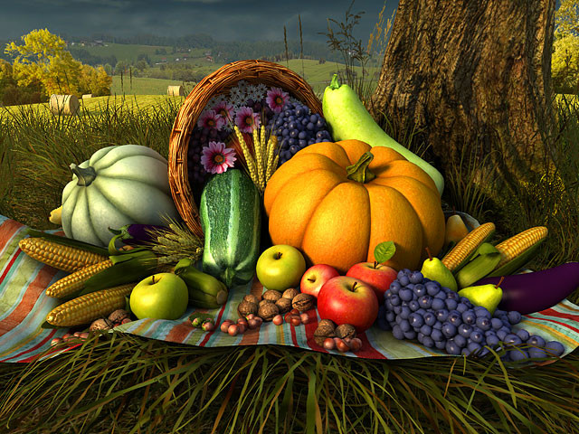 Thanksgiving 3D Wallpaper
 Holidays 3D Screensavers Thanksgiving Day Juicy 3D