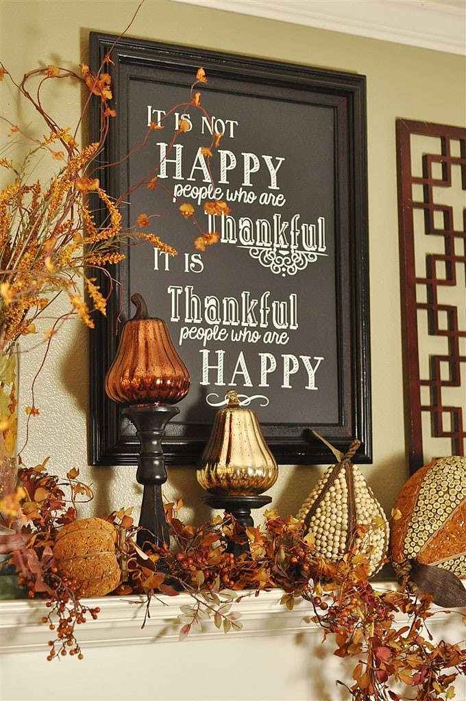 Thanksgiving Fireplace Decor
 Thanksgiving Decor Giveaways and a Little Housekeeping