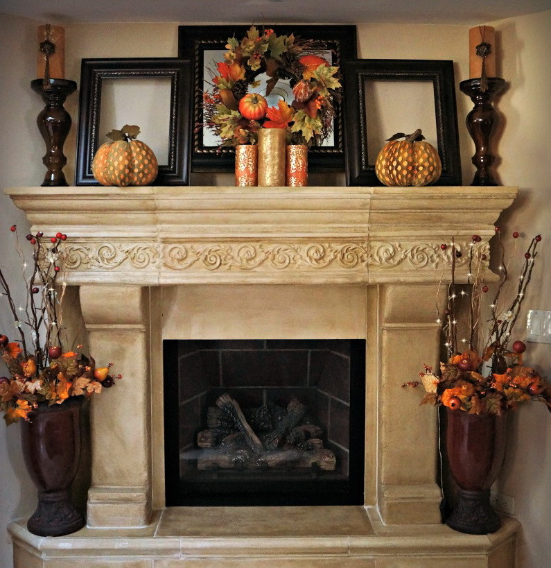 Thanksgiving Fireplace Decor
 Elegant & amazing fall decoration