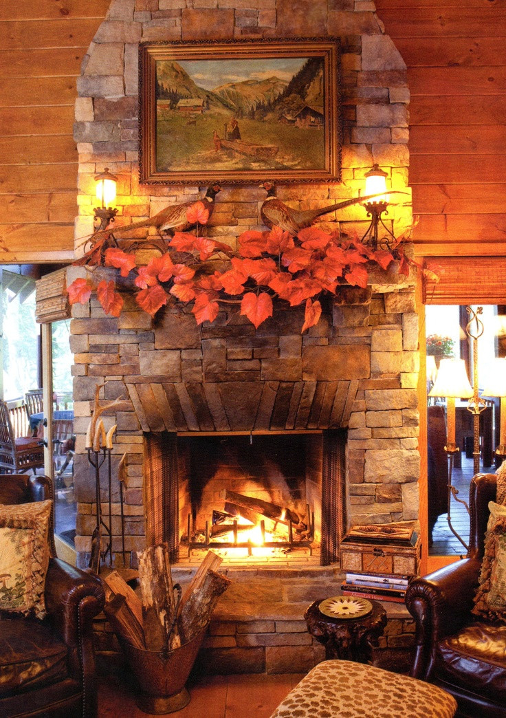Thanksgiving Fireplace Decor
 Cozy fall fireplace Home Inspiration