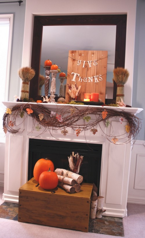 Thanksgiving Fireplace Mantel Decoration
 40 Thanksgiving Mantelpiece Décor Ideas DigsDigs