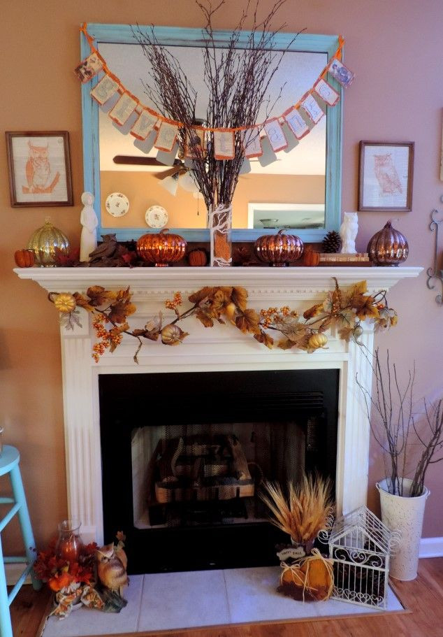 Thanksgiving Fireplace Mantel Decoration
 Best 25 Thanksgiving mantle ideas on Pinterest