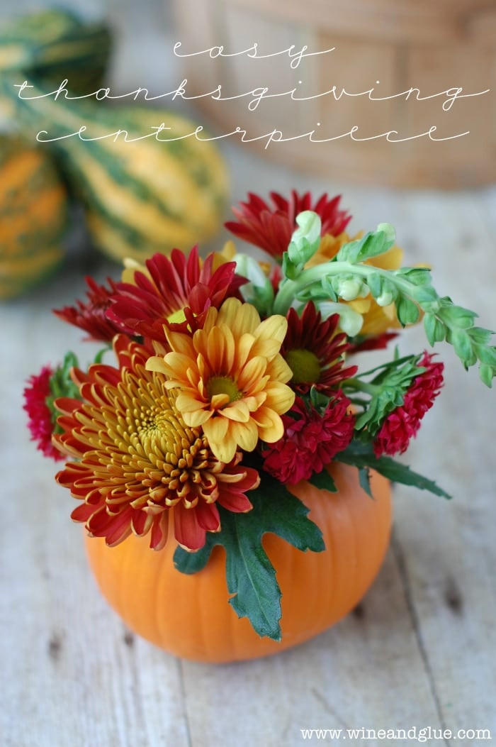 Thanksgiving Flower Arrangements
 DIY Thanksgiving Centerpiece Wine & Glue