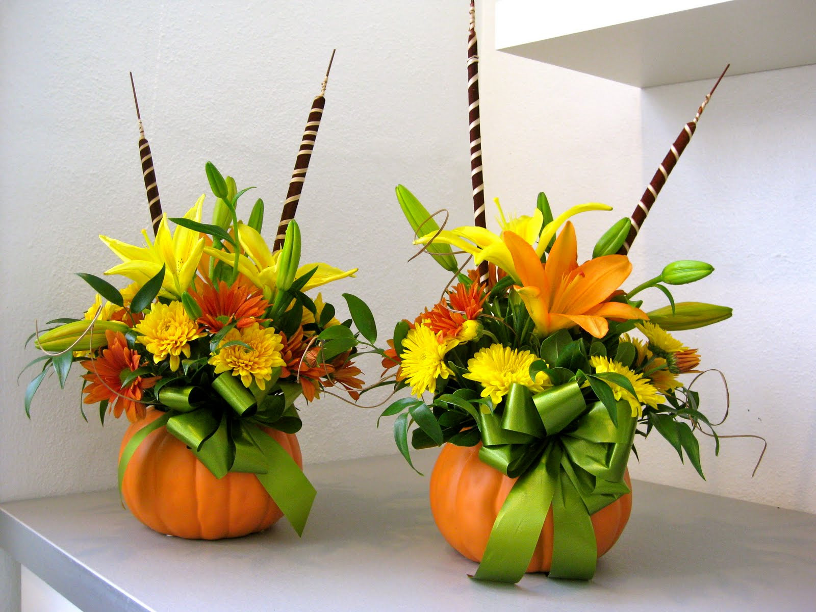 Thanksgiving Flower Centerpiece
 Petals & Paper Boutique Thanksgiving Centerpieces