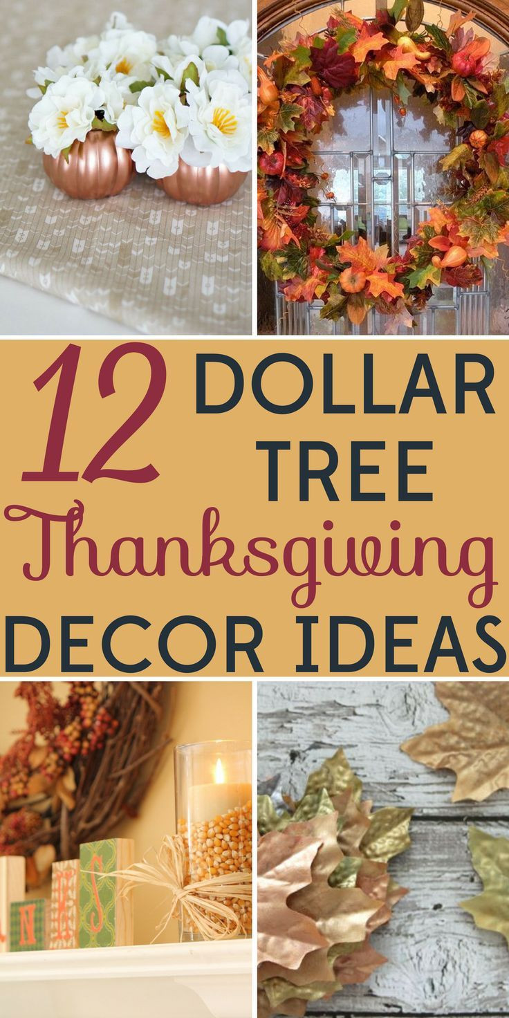 Thanksgiving Home Decor
 Decorating on a Bud 12 Dollar Tree Thanksgiving Decor