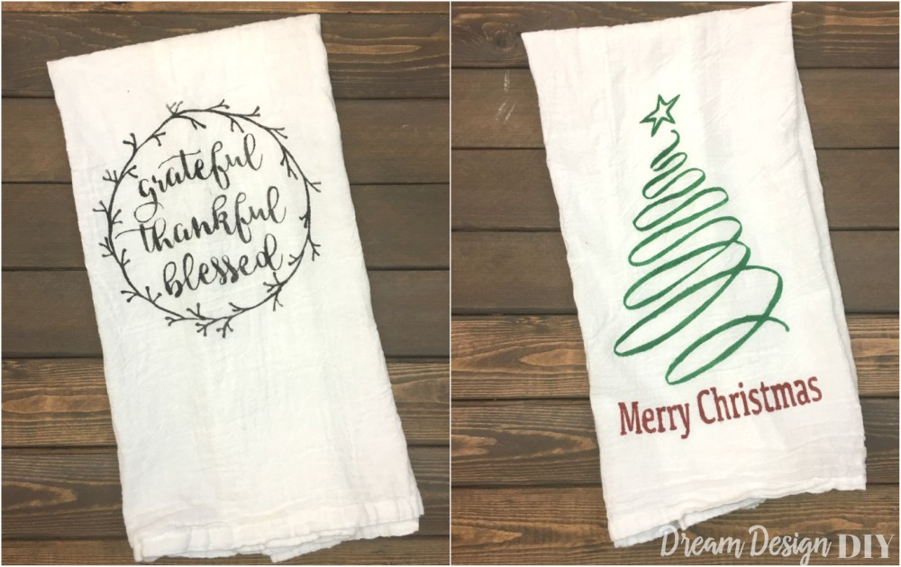 Thanksgiving Kitchen Towels
 DIY Thanksgiving and Christmas Kitchen Towel Dream