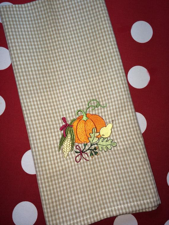 Thanksgiving Kitchen Towels
 Thanksgiving Pumpkins Kitchen Towels Page Two