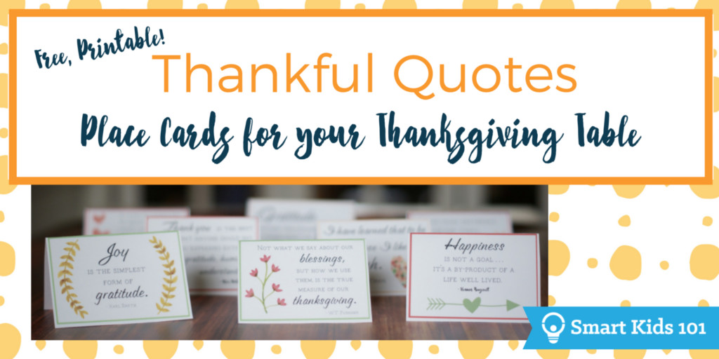 Thanksgiving Quotes For Kids
 Free Printable Thankful Quotes for Your Thanksgiving