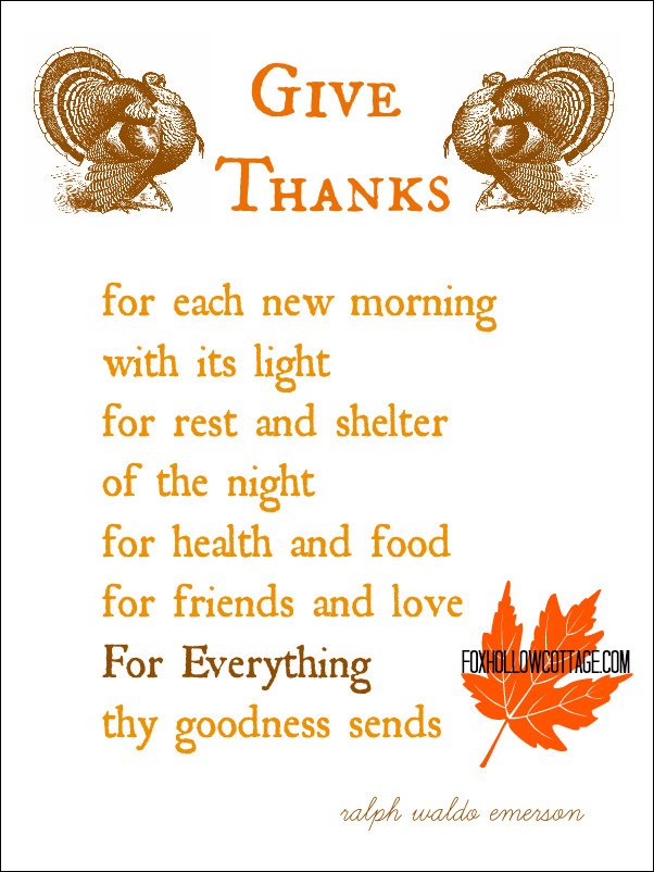 Thanksgiving Quotes For Kids
 Thanksgiving Free Printable Series The Turkey Poem Fox