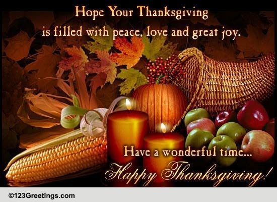 Thanksgiving Quotes Images
 Thanksgiving In Our Hearts Free Happy Thanksgiving eCards
