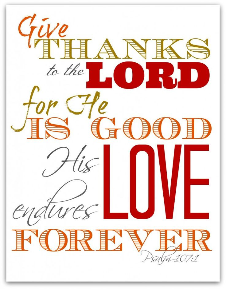 Thanksgiving Quotes In The Bible
 Free scripture verse Thanksgiving printables