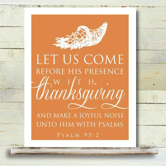 Thanksgiving Quotes In The Bible
 Items similar to Thanksgiving PRINTABLE 8x10 Art Poster
