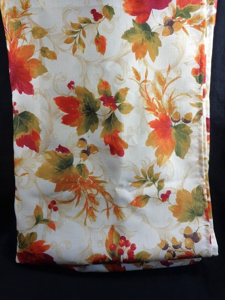 Thanksgiving Table Cloth
 Fall Autumn Leaves Fabric Tablecloth 78 x 54 in Rectangle
