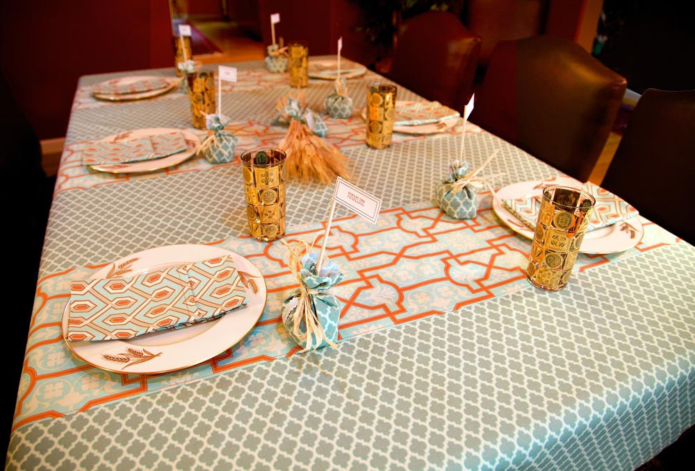 Thanksgiving Table Cloth
 Thanksgiving Tablecloth with Arts & Crafts Style Panels