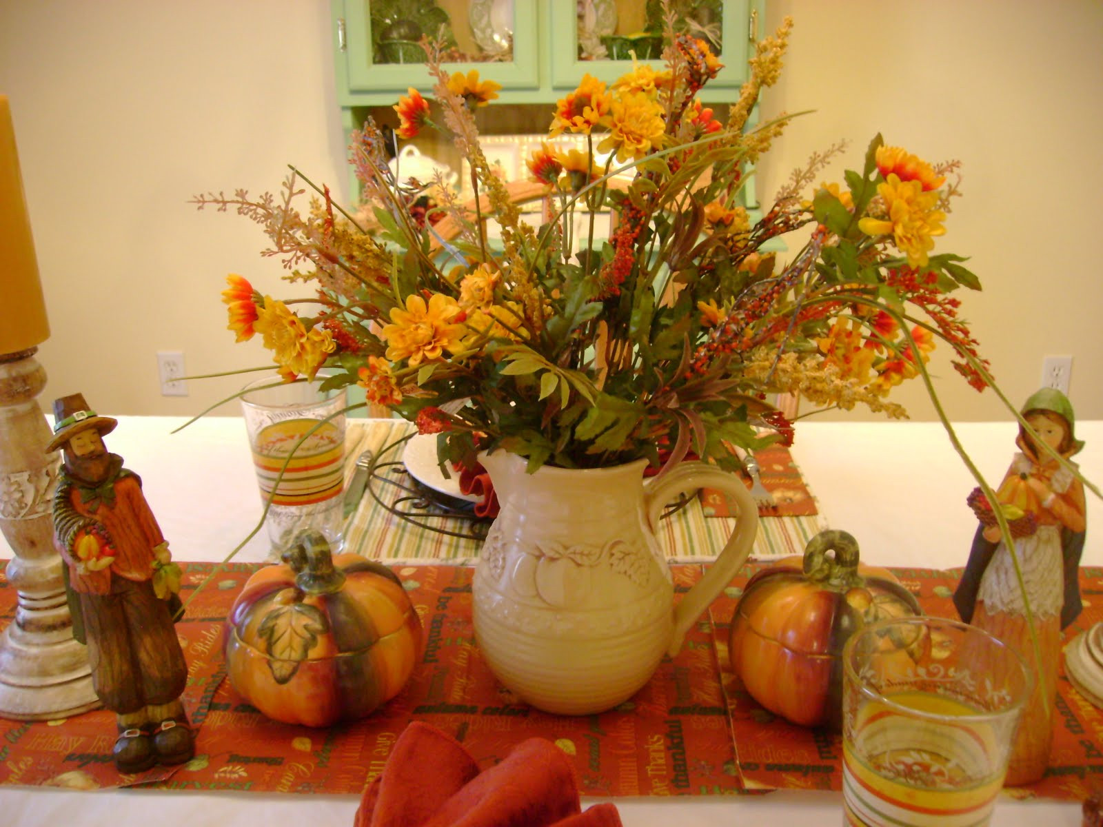 Thanksgiving Table Decorations
 The Sunny Side of the Sun Porch My Thanksgiving Table