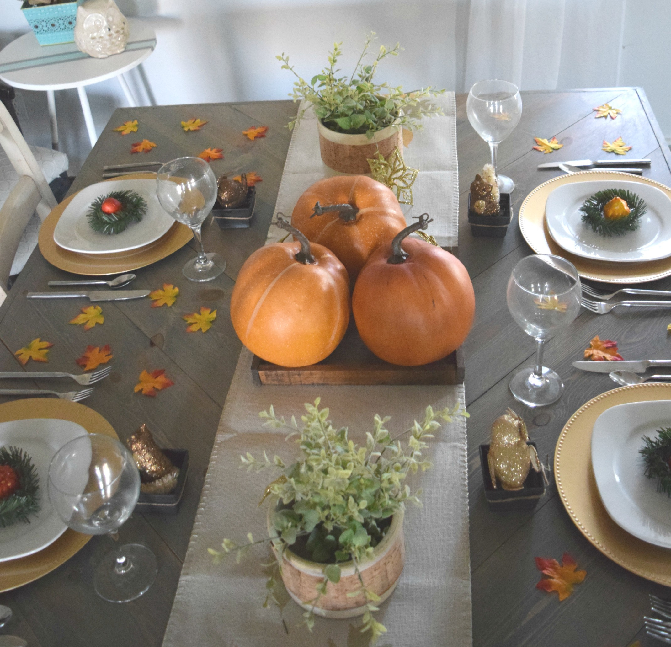Thanksgiving Table Runner
 Create & November Fall tablescape • Our House Now a