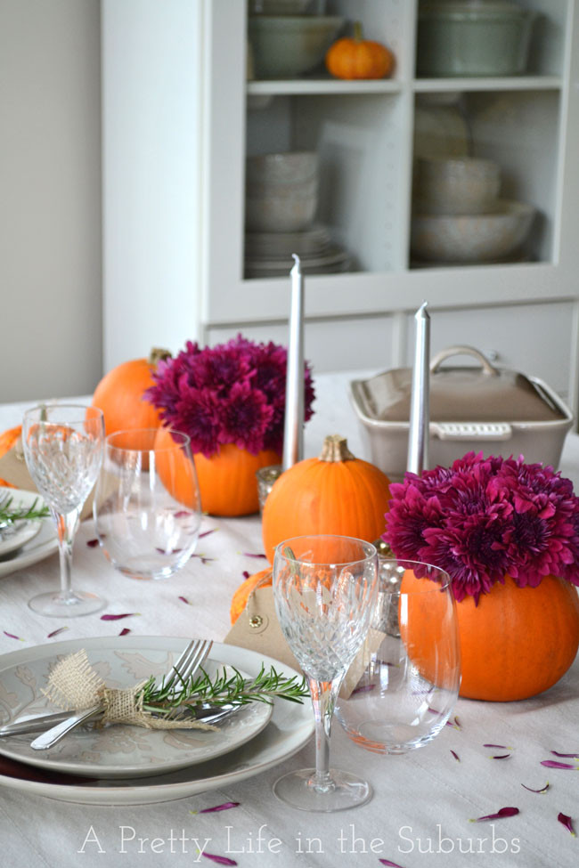 Thanksgiving Table Setting Ideas
 Simple Ideas for a Thanksgiving Table Setting A Pretty