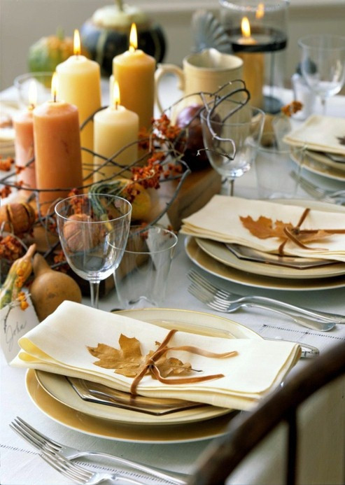 Thanksgiving Table Setting
 34 Natural Thanksgiving Table Settings DigsDigs