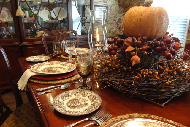 Thanksgiving Table Setting
 Thanksgiving Table Setting Traditional Dining Room