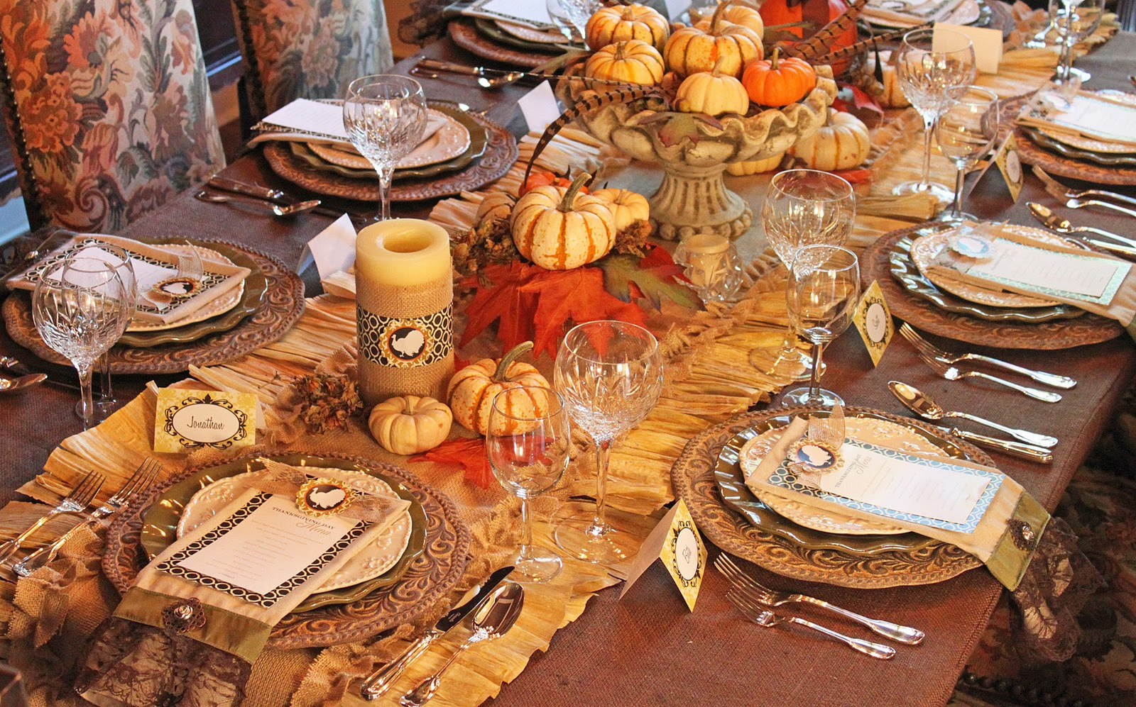 Thanksgiving Table Settings
 Amanda s Parties To Go Thanksgiving Dinner Tablescape