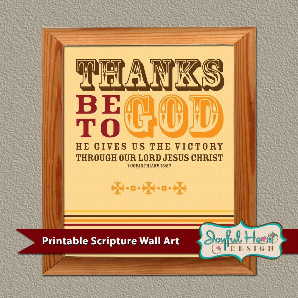 Thanksgiving Wall Art
 Printable Thanksgiving Wall Art Bible Verse Decor by