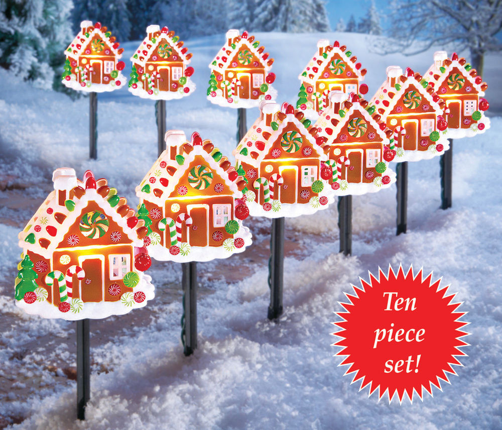 The Christmas Path
 CHRISTMAS GINGERBREAD HOUSE OUTDOOR PATHWAY LIGHTS SET