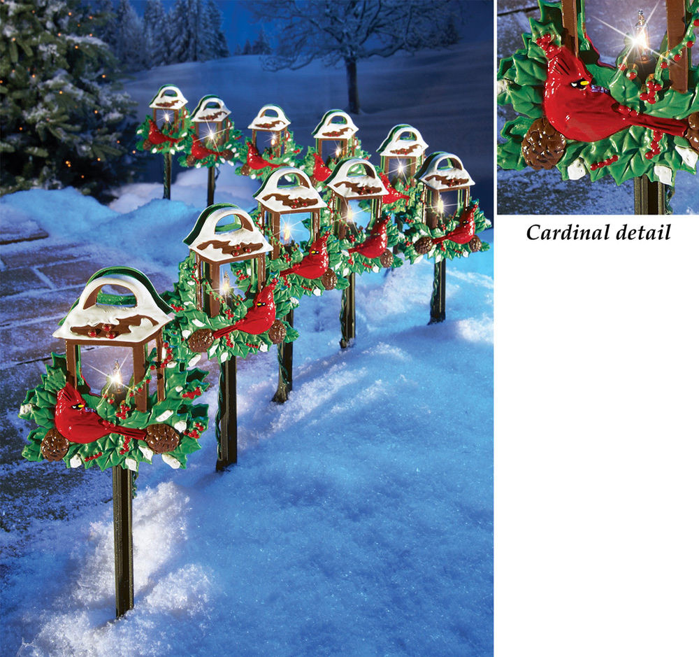 The Christmas Path
 CHRISTMAS RED BIRDS OUTDOOR PATHWAY LIGHT SET HOLIDAY YARD