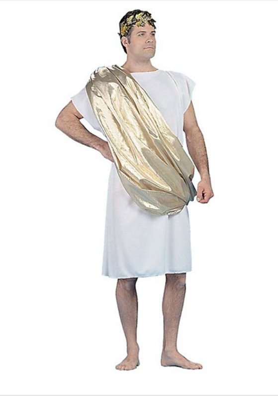 Toga Costume DIY
 DIY Male Toga Could Even Be Worn With Jeans
