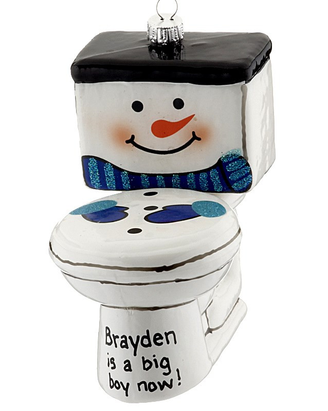 Toilet Christmas Ornaments
 Frosty the Toilet Personalized Christmas Ornament