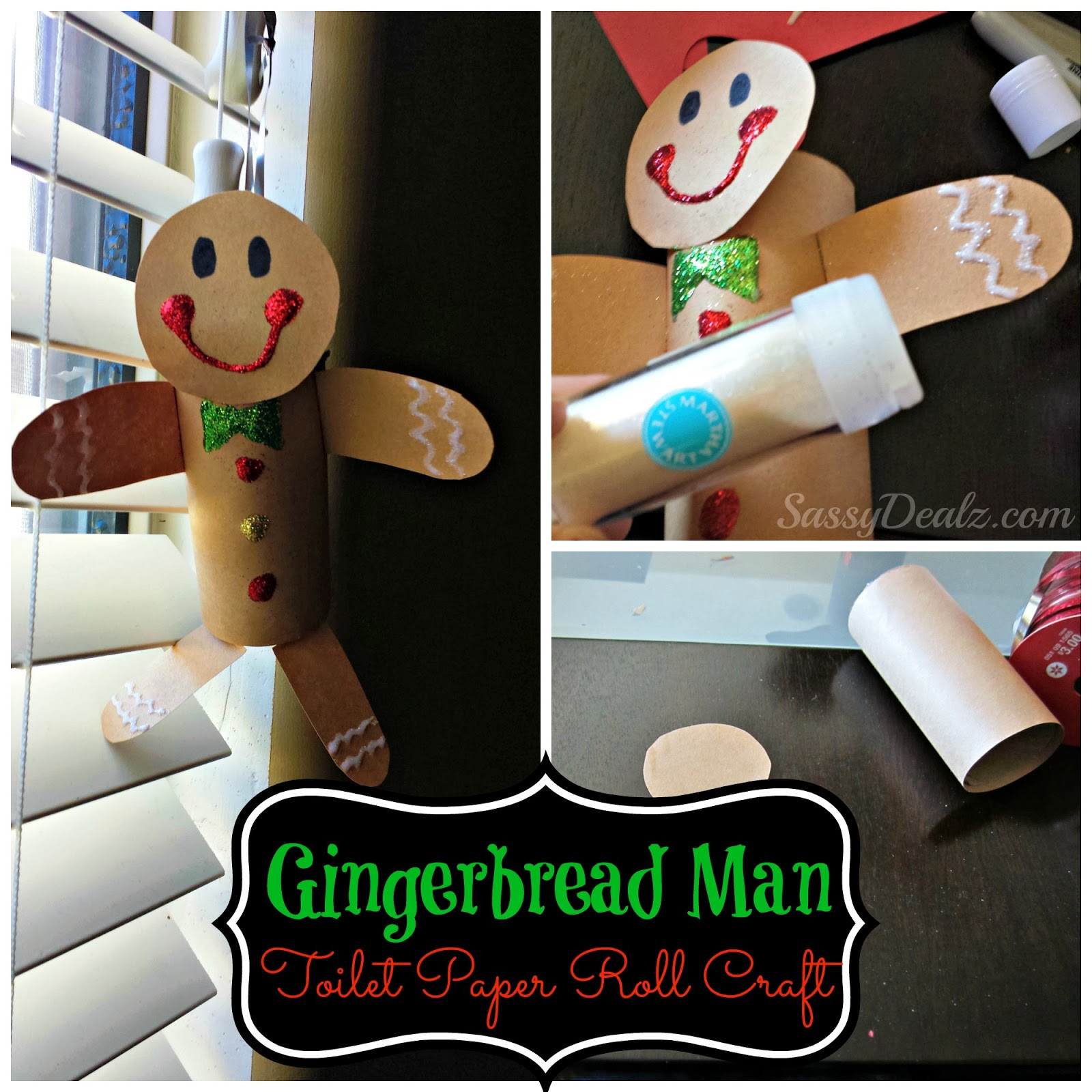 Toilet Paper Christmas Craft
 Gingerbread Man Toilet Paper Roll Craft For Kids Cute